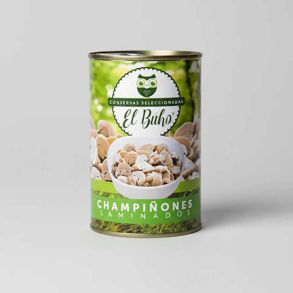 Champiñones Laminados El Buho Tarro 400gr 4