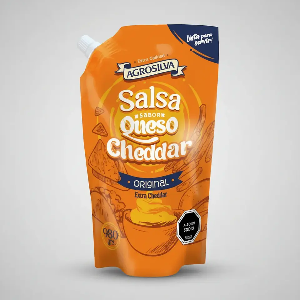 Salsa Queso Cheddar (930gr) Agrosilva 6