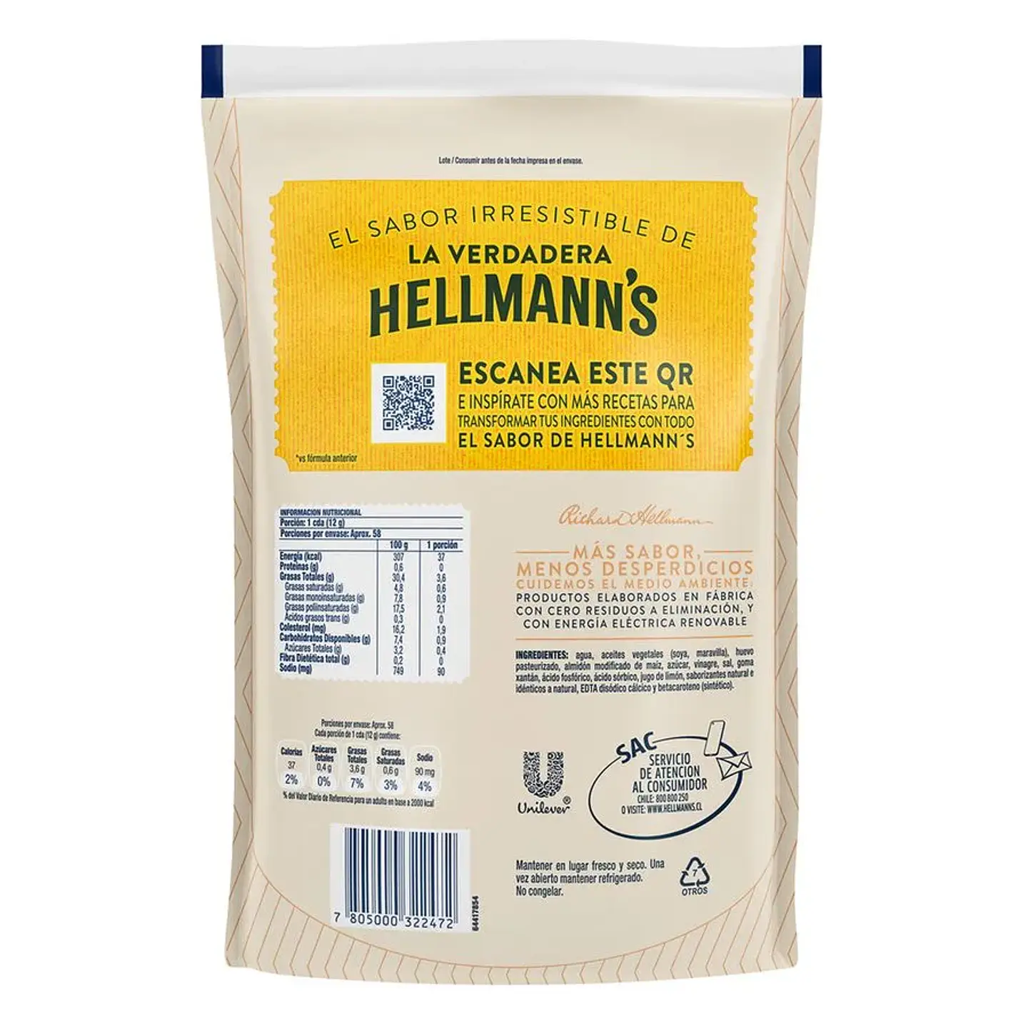 Mayonesa Hellmanns Bolsa 700gr  2