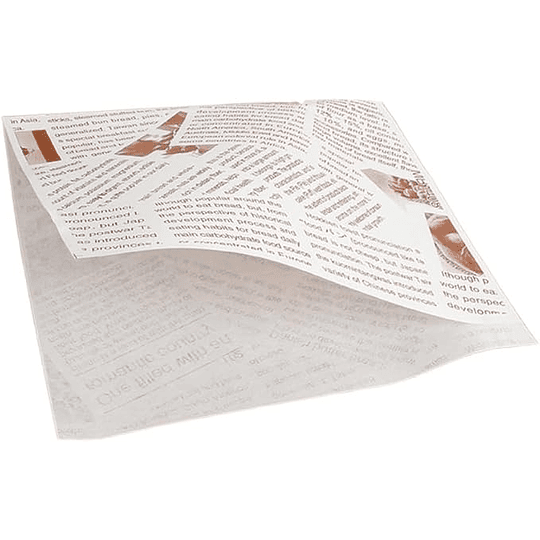 Sobre Antigrasa Letras Rojas 15x15cm (100 Unidades)