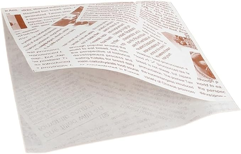 Sobre Antigrasa Letras Rojas 15x15cm (100 Unidades) 1