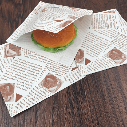 Sobre Antigrasa Letras Rojas 15x15cm (100 Unidades)