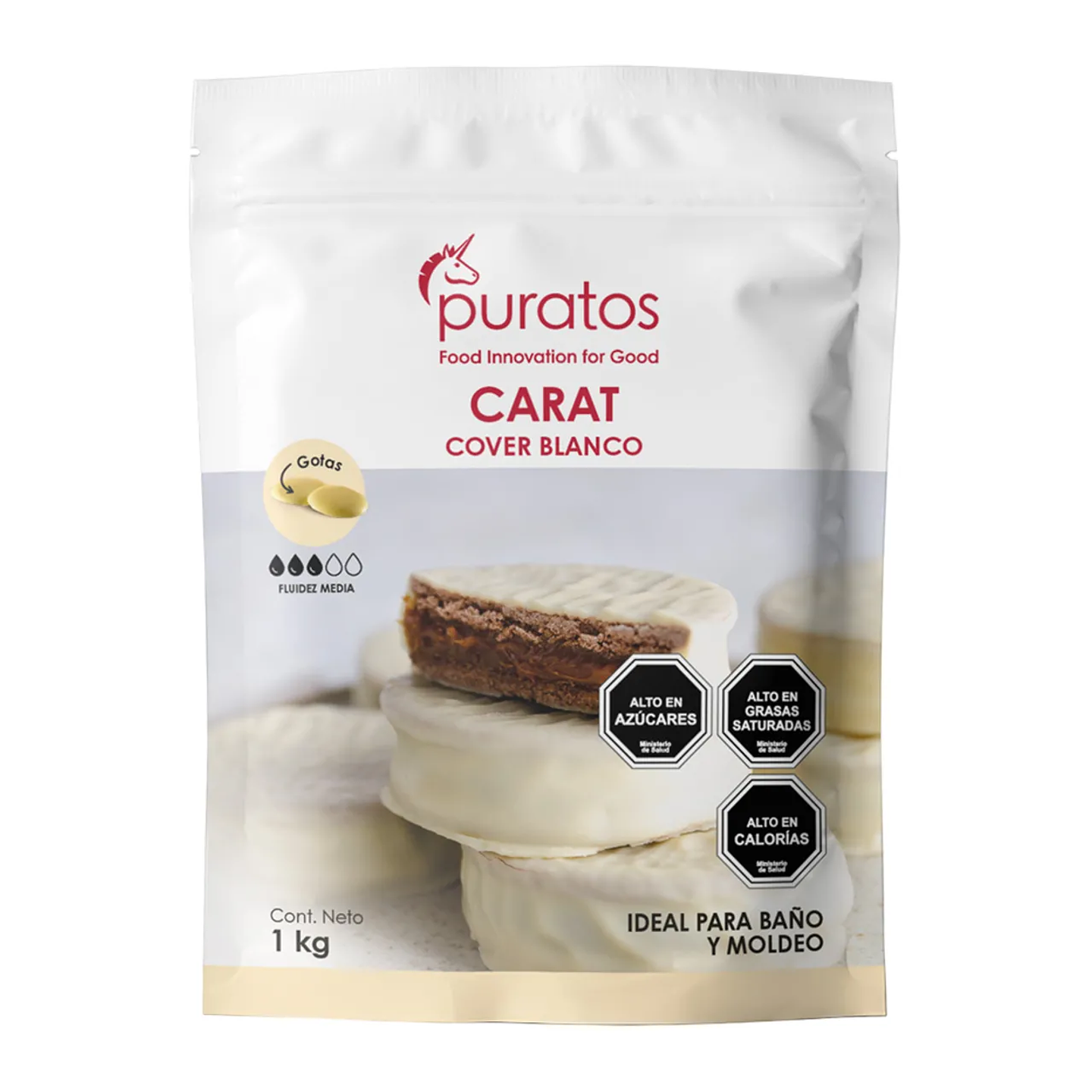 Cobertura Blanca En Gotas Carat Puratos Bolsa De 1kg 1