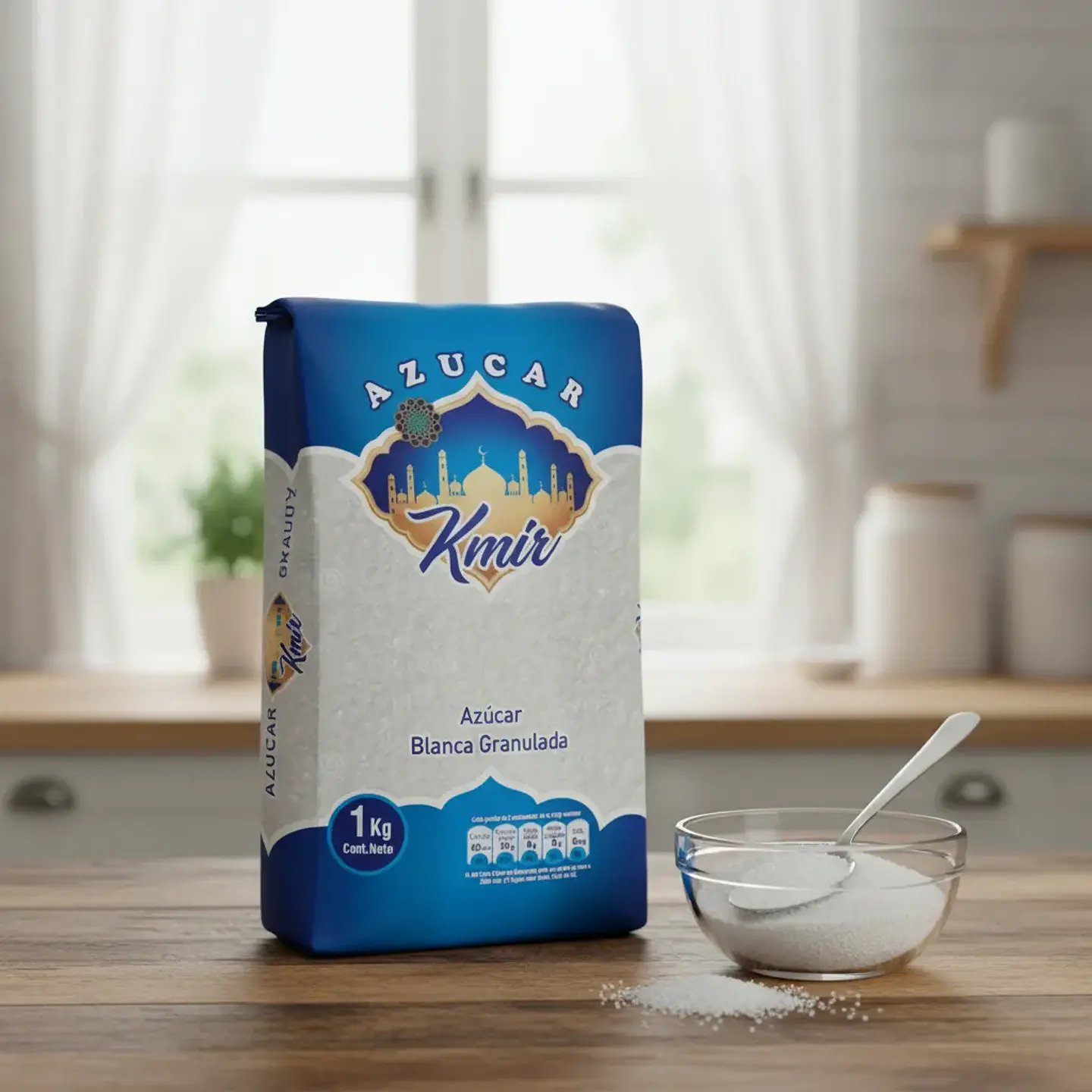 Azúcar Blanca Granulada Kmir Bolsa 1kg 2