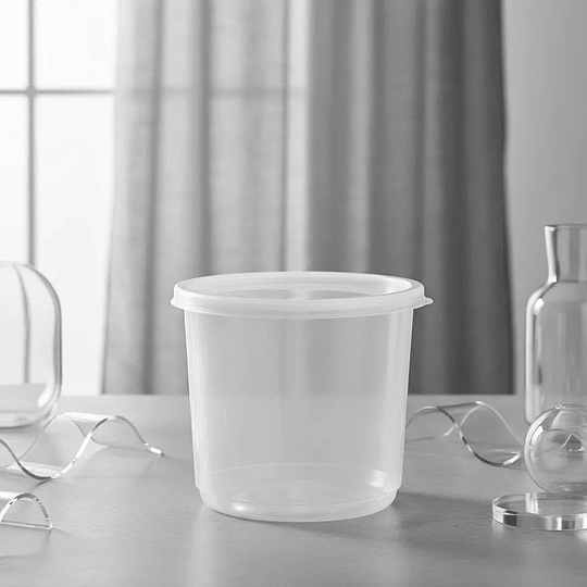 Pote / Contenedor 24oz - 750ml con Tapa (50 unidades)