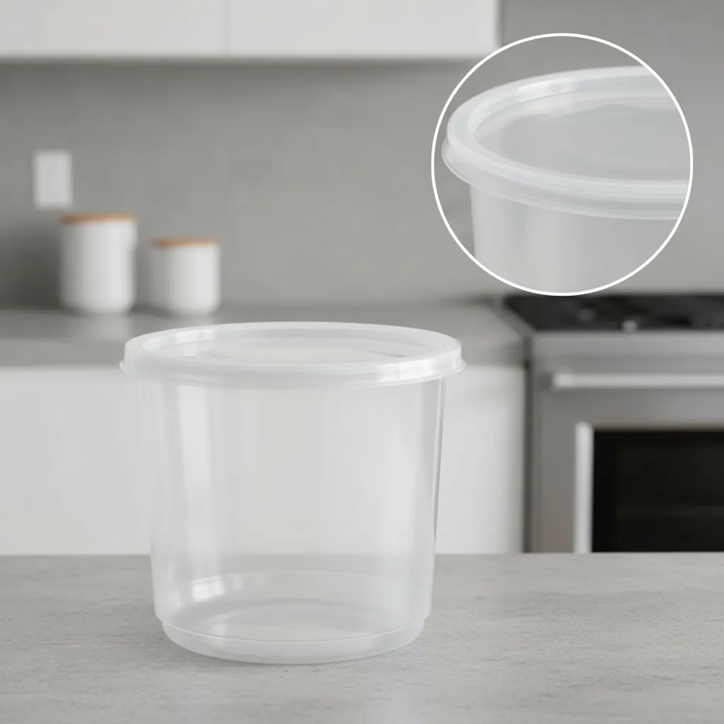 Pote / Contenedor 24oz - 750ml con Tapa (50 unidades) 9