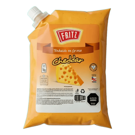 Salsa Queso Cheddar Fritz Bolsa 2.8kg