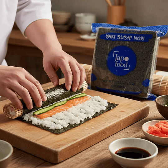 Alga Nori Blue Japo Food Paquete 100 Hojas
