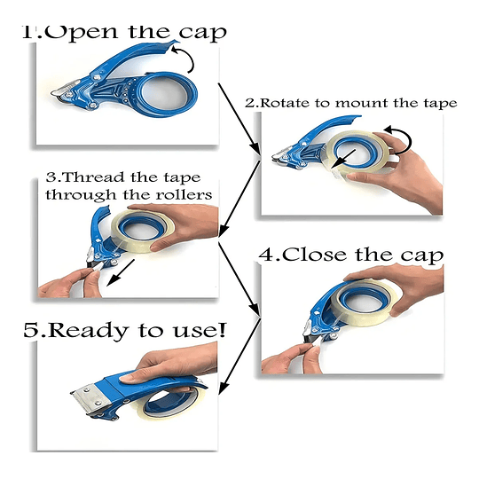 Dispensador Y Cortador De Cinta Para Embalaje Metalico