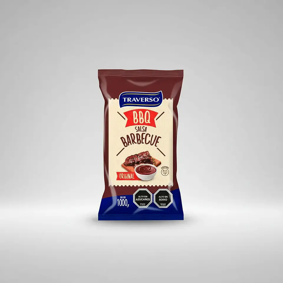 Salsa Barbecue Bbq Traverso Original Bolsa 1000g 6