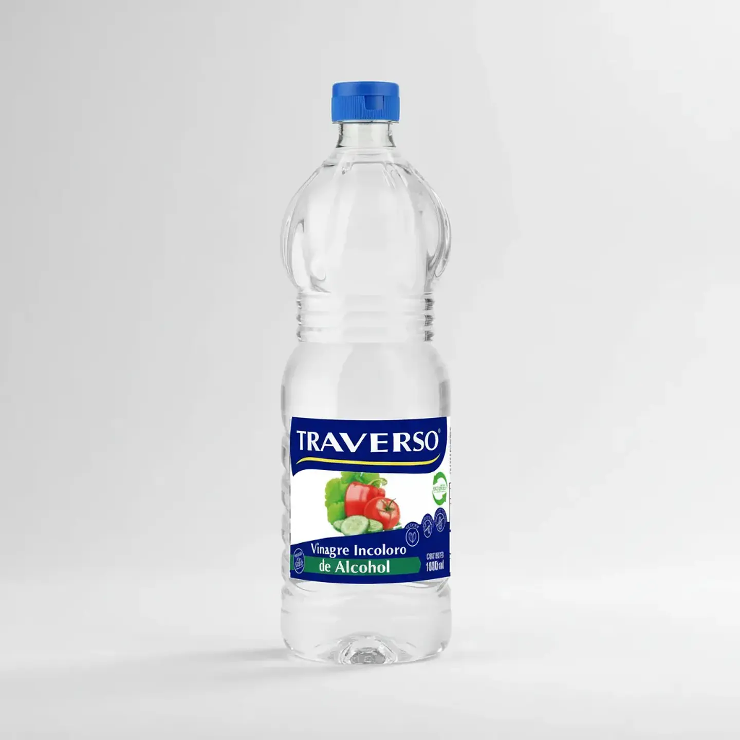 Vinagre Incoloro De Alcohol Traverso Botella 1000ml 2
