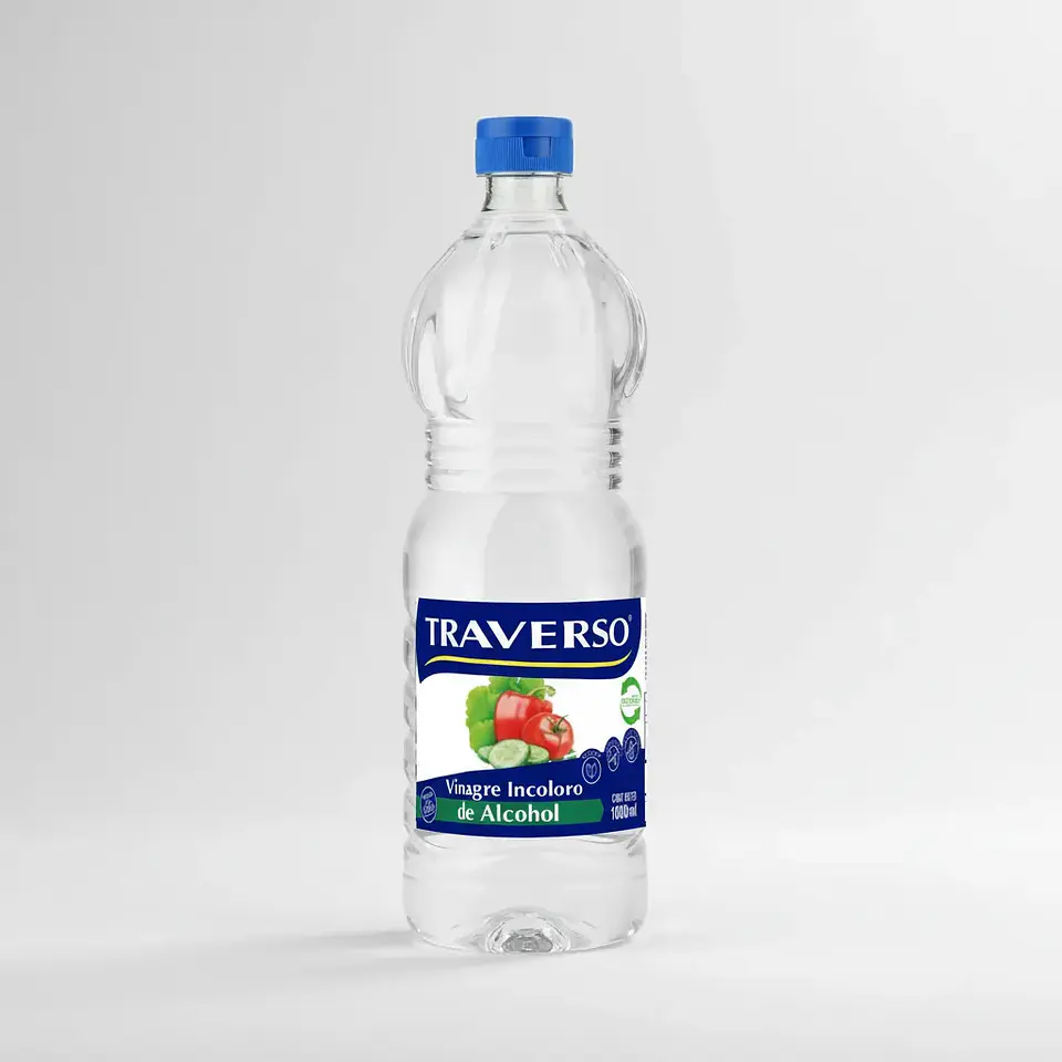 Vinagre Incoloro De Alcohol Traverso Botella 1000ml 2