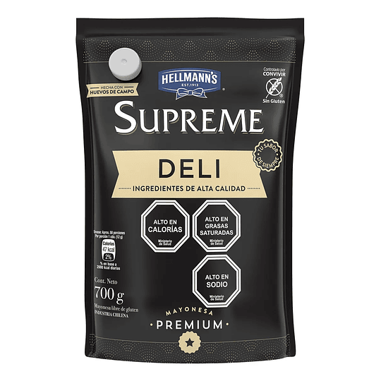 Hellmanns Supreme Mayonesa Deli Doypack 700gr