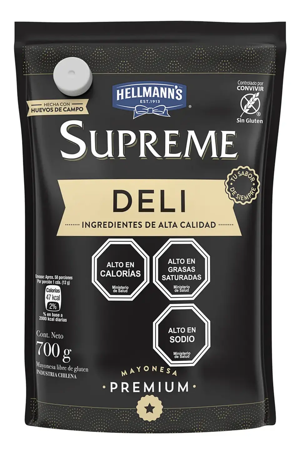 Hellmanns Supreme Mayonesa Deli Doypack 700gr 1