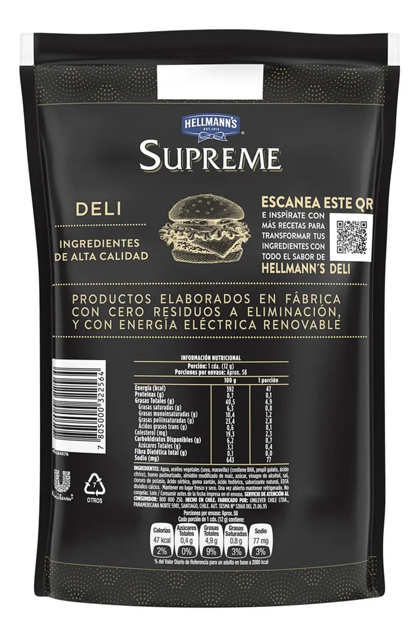 Hellmanns Supreme Mayonesa Deli Doypack 700gr 2