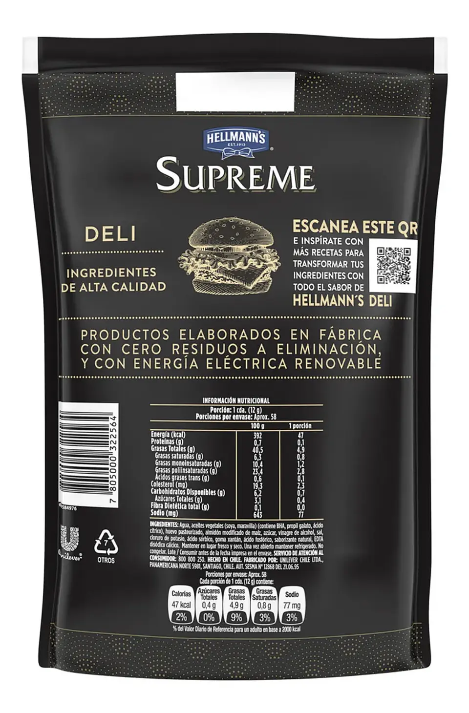 Hellmanns Supreme Mayonesa Deli Doypack 700gr 2