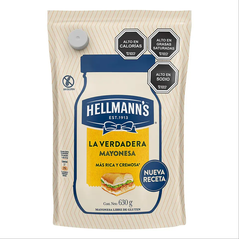 Mayonesa Hellmanns Bolsa 630gr 1