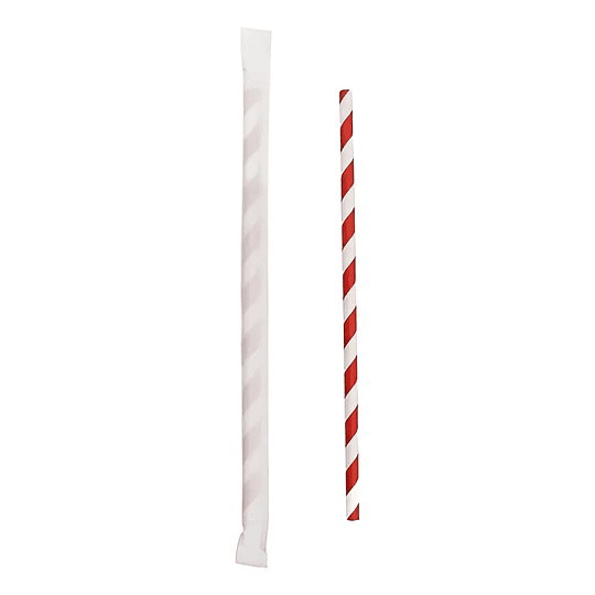 Bombillas Bicolor De Papel Envueltas 20x0,6cm X 300 Unidades