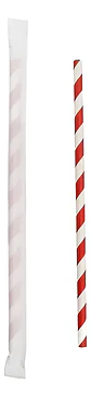 Bombillas Bicolor De Papel Envueltas 20x0,6cm X 300 Unidades - Miniatura 3