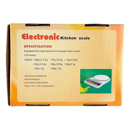 Balanza Gramera Pesa Digital Para Cocina Y Comercio 1g A 10kg