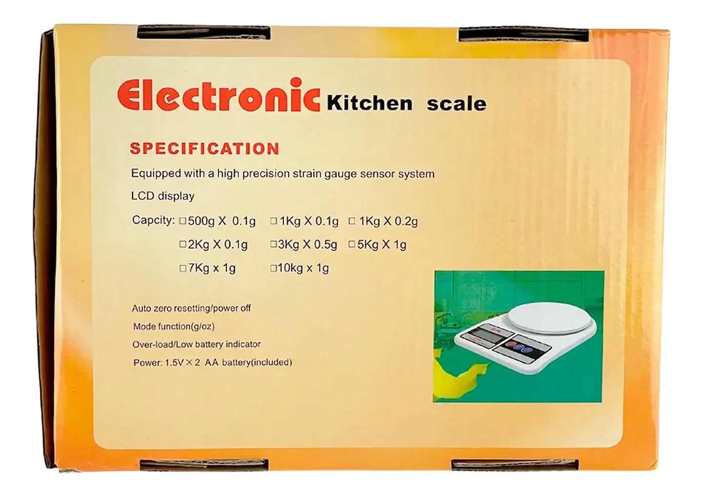 Balanza Gramera Pesa Digital Para Cocina Y Comercio 1g A 10kg 5