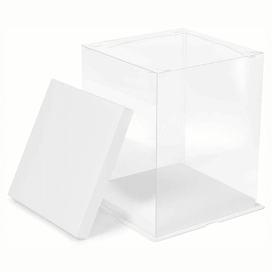 Caja Transparente Cuadrada Para Torta 30x30x30cm