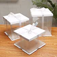 Caja Transparente Cuadrada Para Torta 30x30x30cm - Miniatura 3