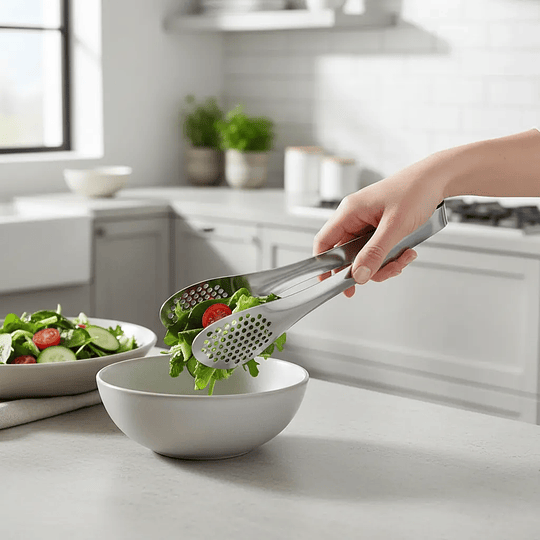 Pinza Tenaza Acerro Inoxidable Para Buffet y Comidas