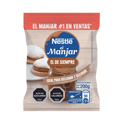 Manjar Nestlé Ideal Para Rellenar Y Decorar Bolsa 200gr