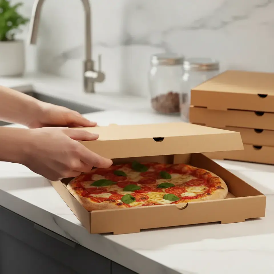 Caja De Pizza Familiar 38x38x4.5 Cm (50 Cajas) 2