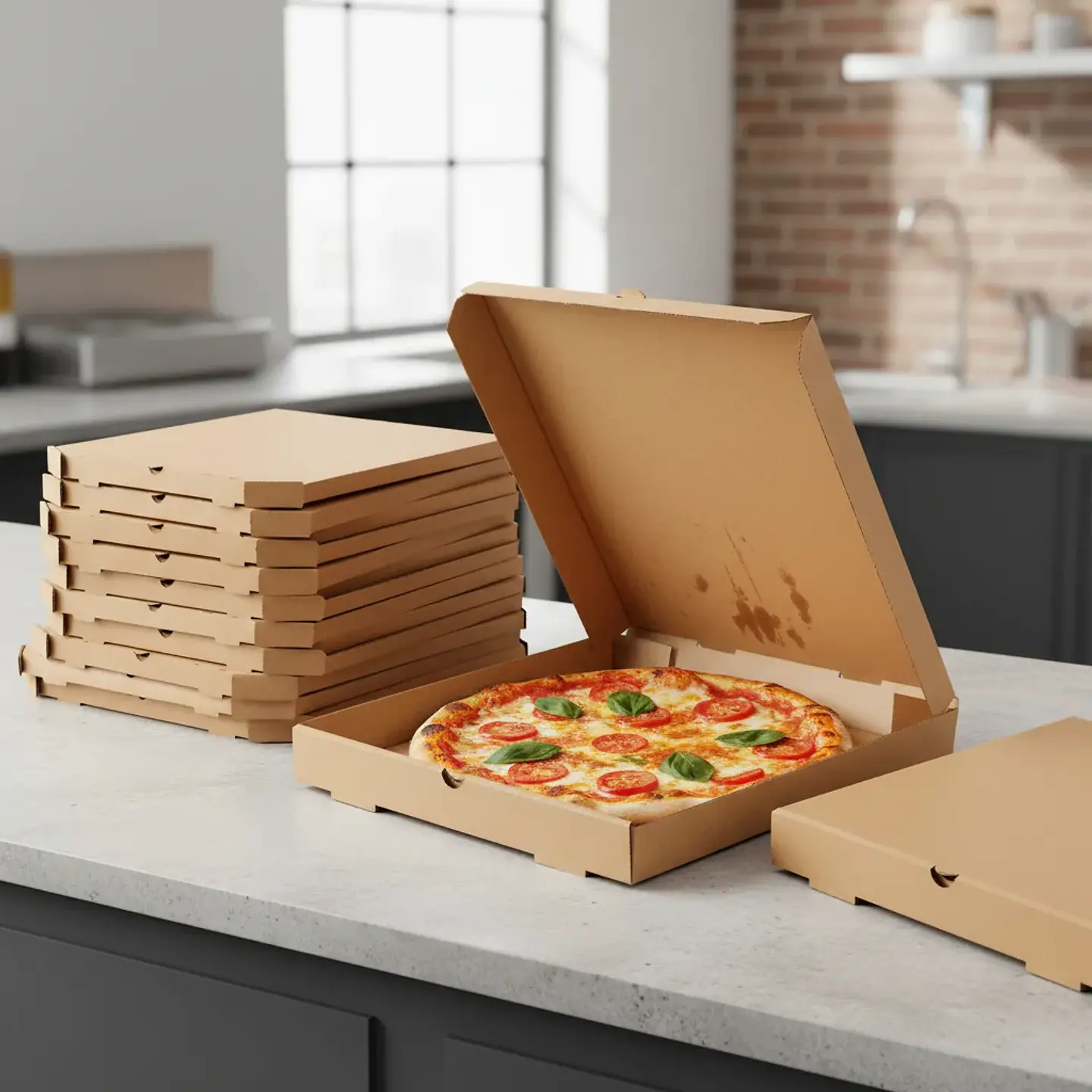 Caja De Pizza Familiar 38x38x4.5 Cm (50 Cajas) 5