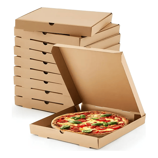 Caja De Pizza Familiar 32x32x4.5 Cm (50 Cajas)