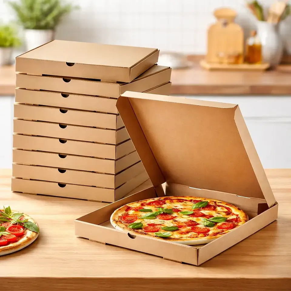 Caja De Pizza Familiar 32x32x4.5 Cm (50 Cajas) 5