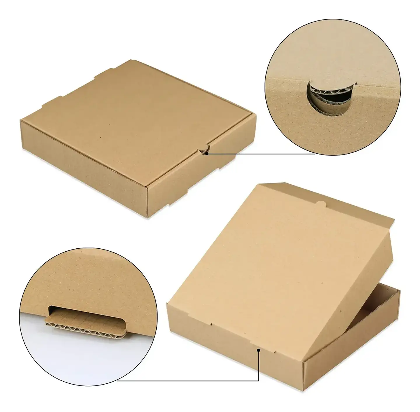 Caja De Pizza Familiar 32x32x4.5 Cm (50 Cajas) 2