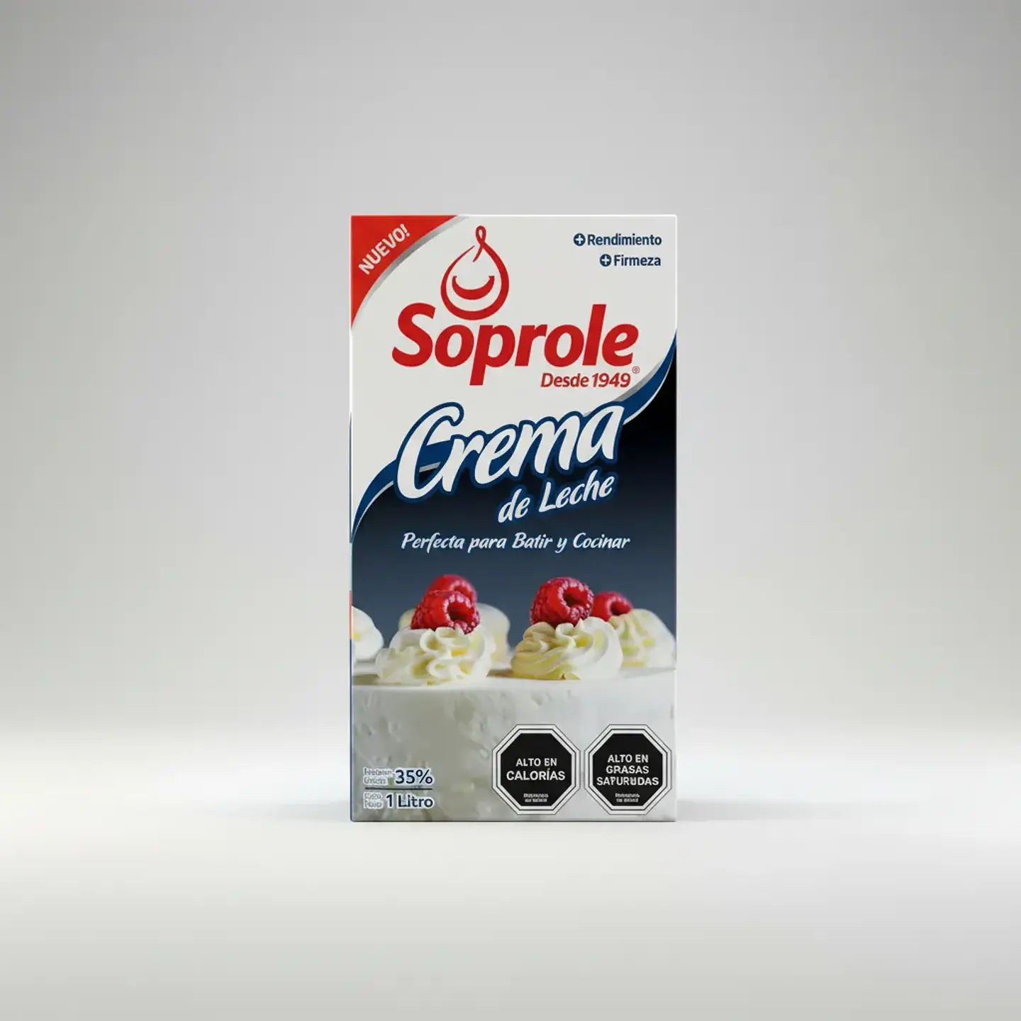Crema De Leche Soprole 1l Para Batir Y Cocinar 35% Mg 4