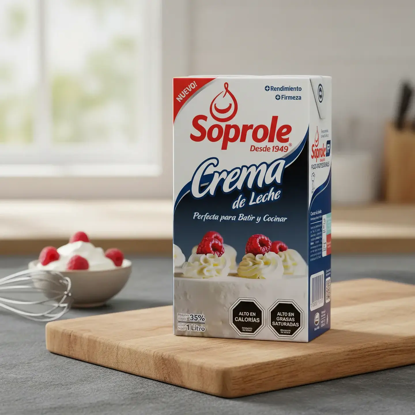 Crema De Leche Soprole 1l Para Batir Y Cocinar 35% Mg 3