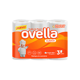 Toalla De Papel Ovella Clásica 3un X 11 Metros