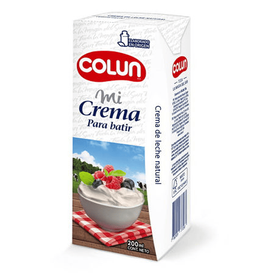 Crema De Leche Colun Para Cocinar Y Batir 200ml