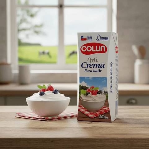 Crema De Leche Colun Para Cocinar Y Batir 200ml