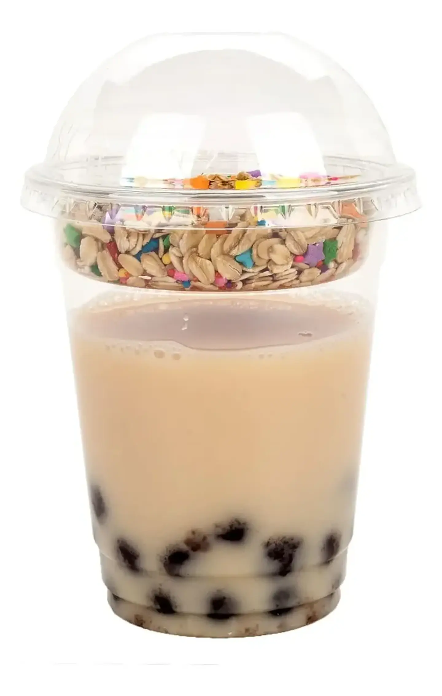 Vaso Pet 12oz Tapa Domo Sin Hoyo + Pocillo Inserto - 50uni 5