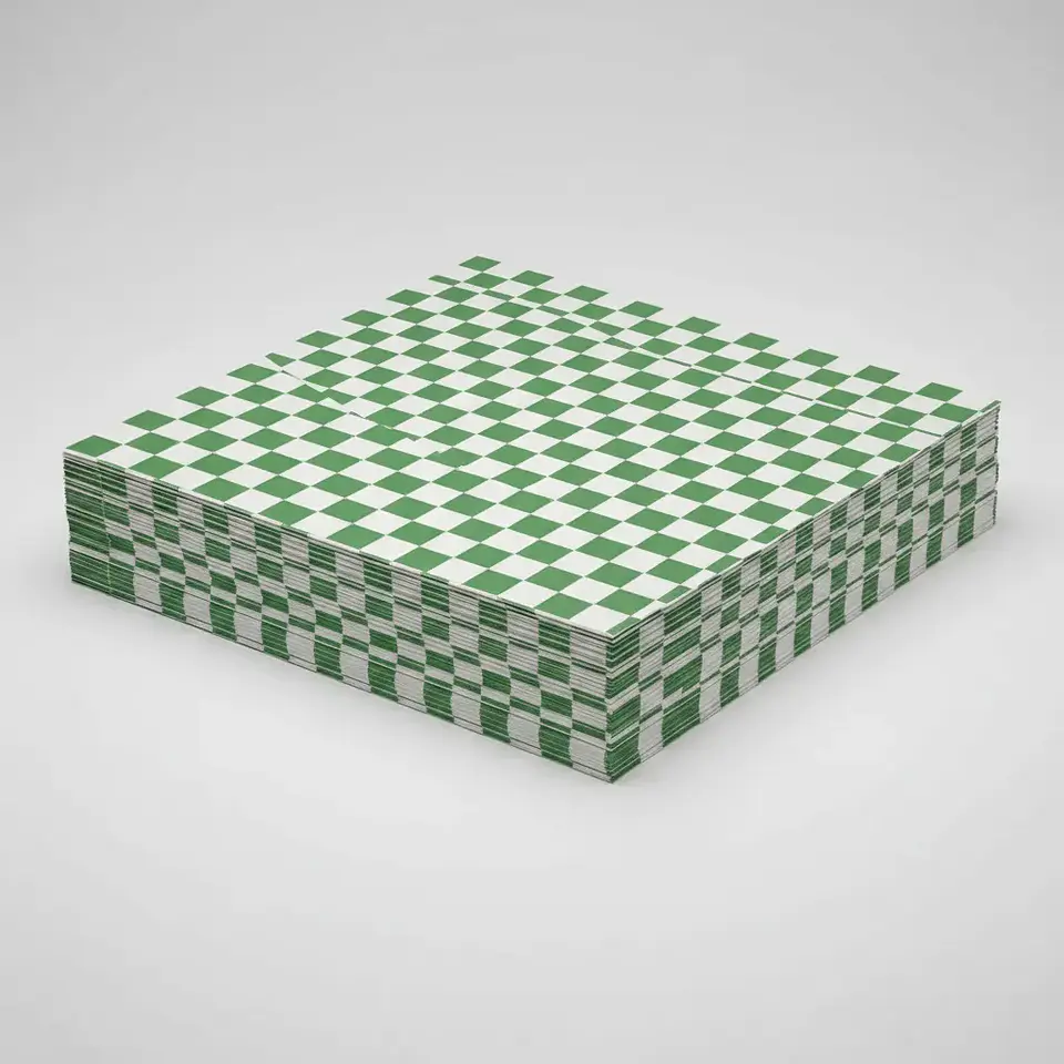 Papel Antigrasa Cuadros Verdes 33x33cm (100hjs) Insumitus® 4