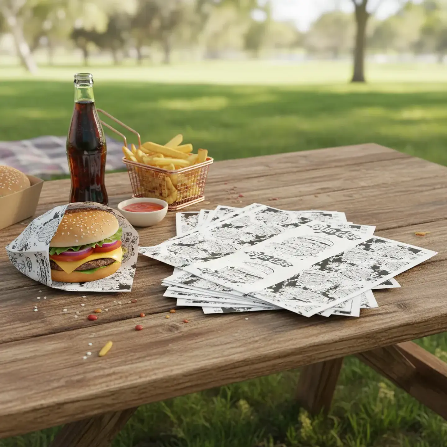 Papel Antigrasa Duofresh 33x37cm Paquete De 100hjs 6