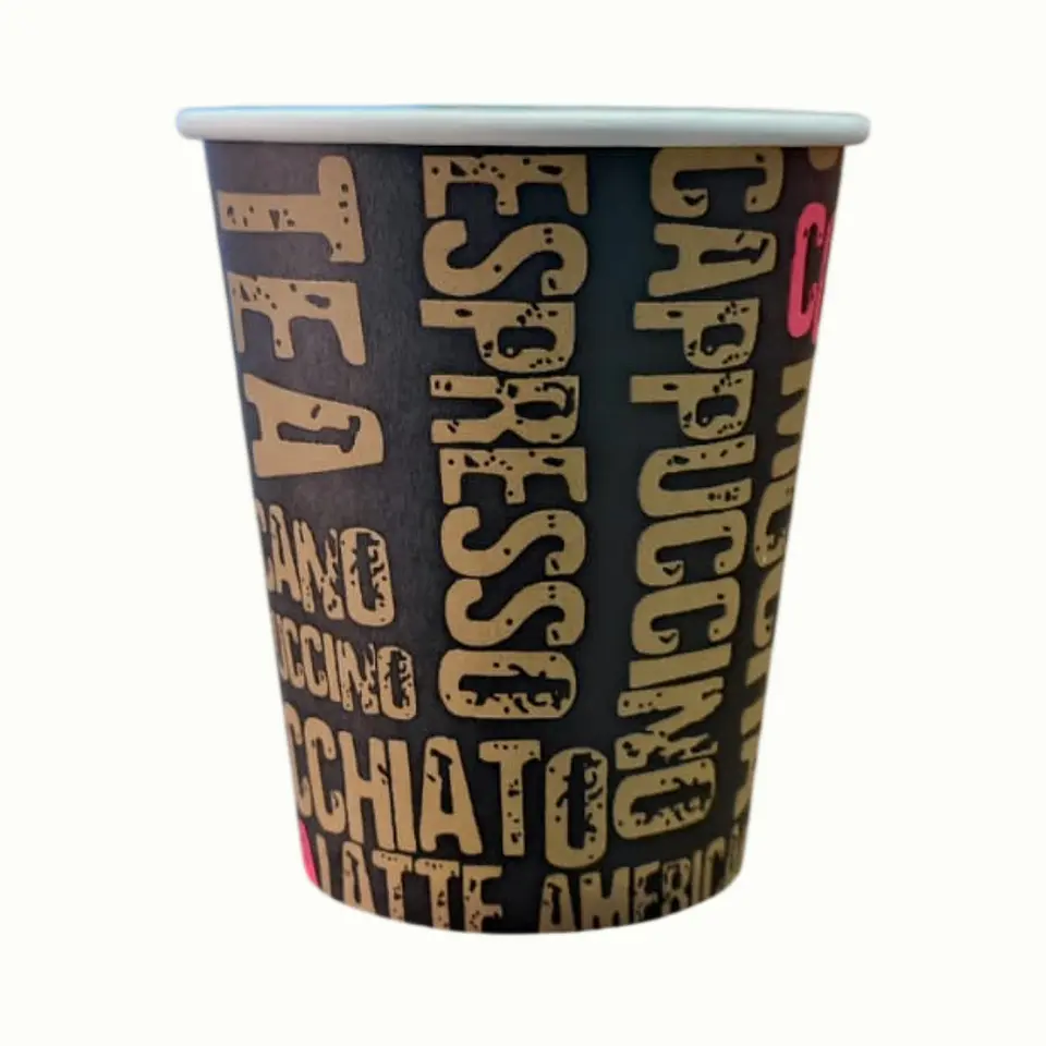 Vaso Negro Polipapel 8oz Diseño (240ml) (50 unidades)  7