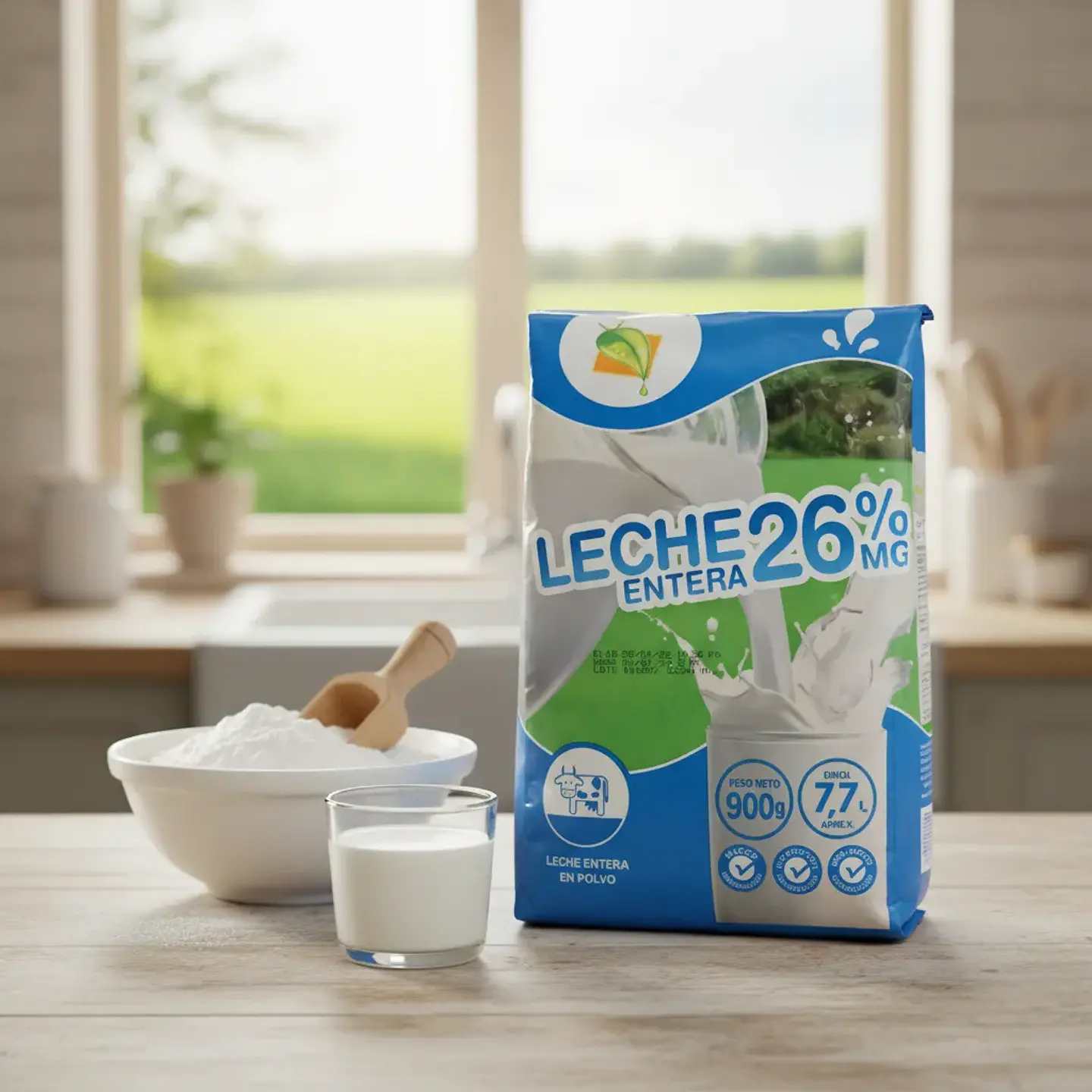 Leche Entera En Polvo 26% Mg Macrofood Bolsa 900g Rinde 7,7 litros 4
