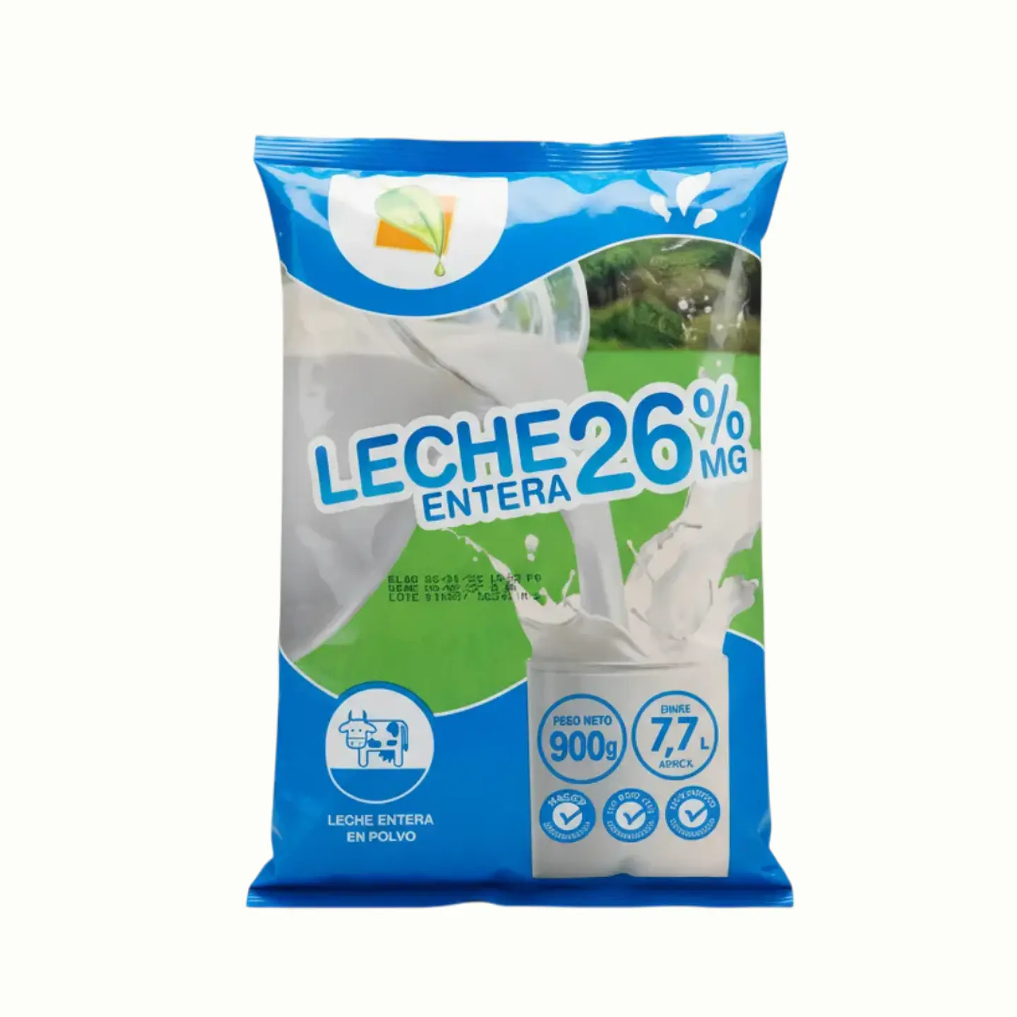 Leche Entera En Polvo 26% Mg Macrofood Bolsa 900g Rinde 7,7 litros 1