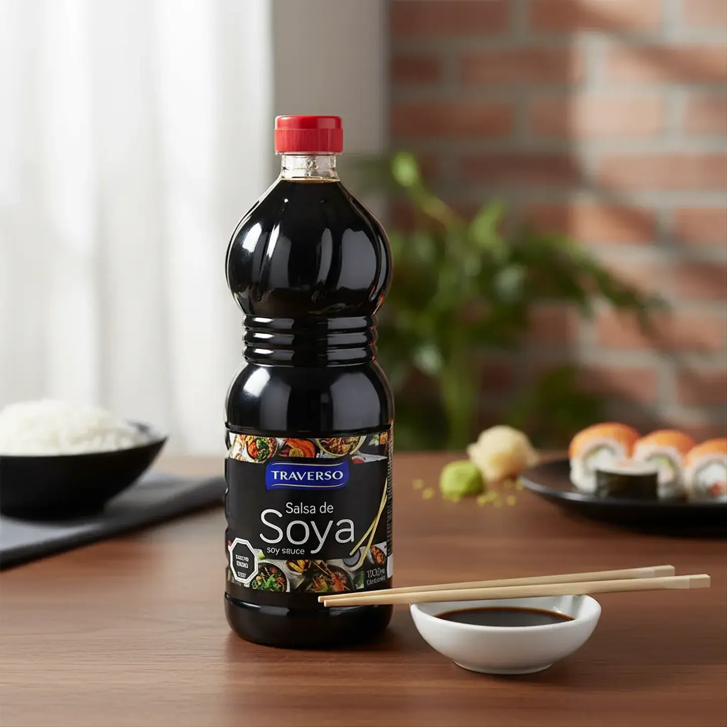 Salsa De Soya Traverso botella 1 litro 2