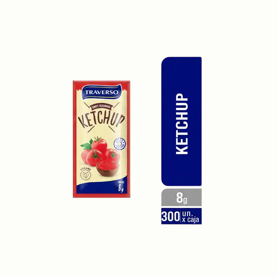 Ketchup Traverso En Sachet 8g Caja 300 Unidades 1