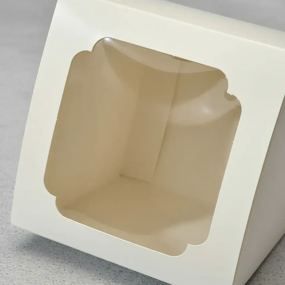 Caja Blanca Con Ventana Para Tortas 30x30x30cm 5