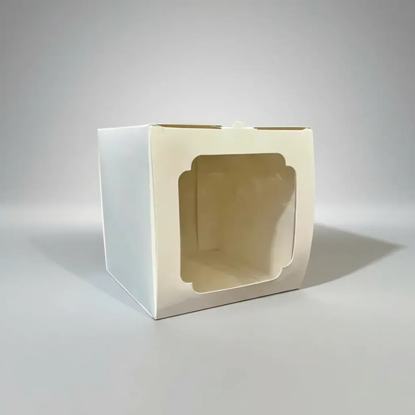 Caja Blanca Con Ventana Para Tortas 25x25x25cm 4