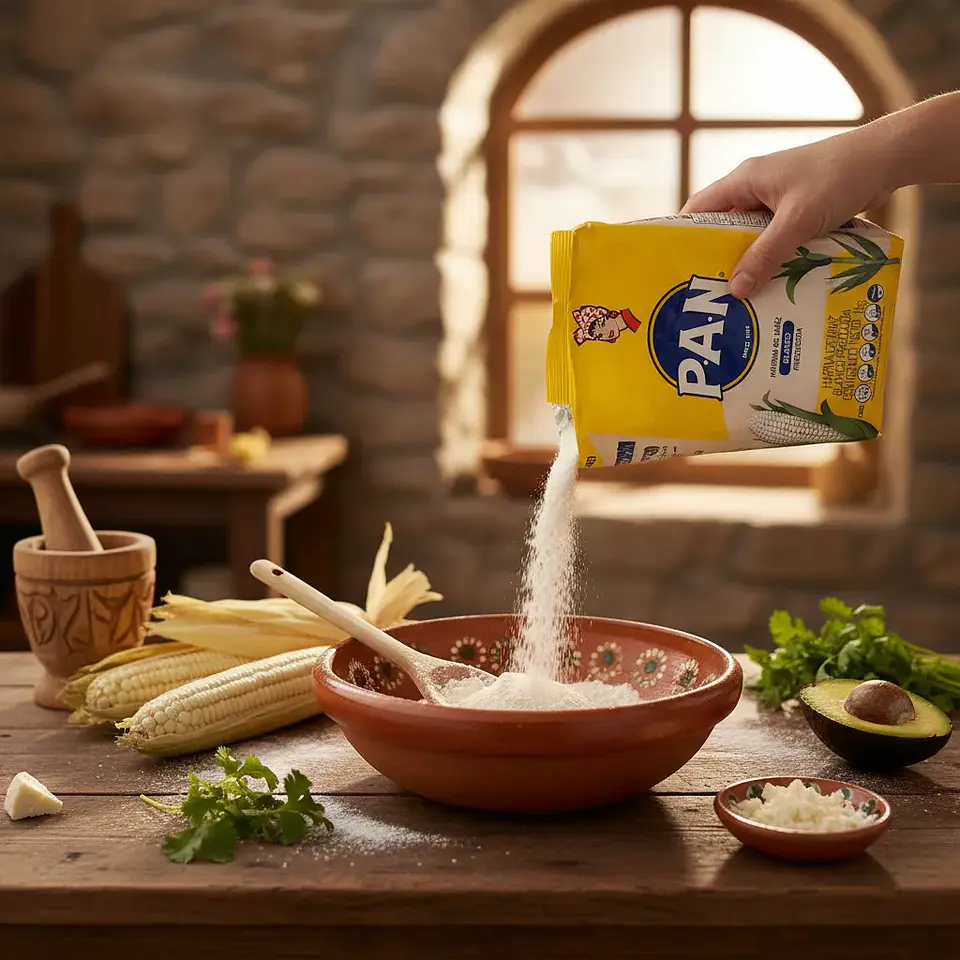 Harina De Maíz Blanco Precocido PAN - 1kg 2